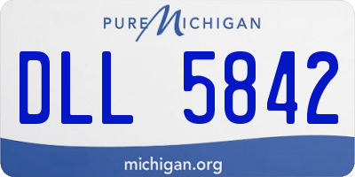MI license plate DLL5842