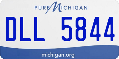 MI license plate DLL5844
