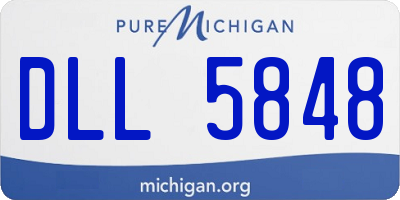 MI license plate DLL5848