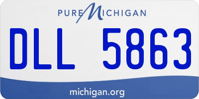 MI license plate DLL5863
