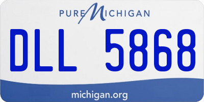 MI license plate DLL5868