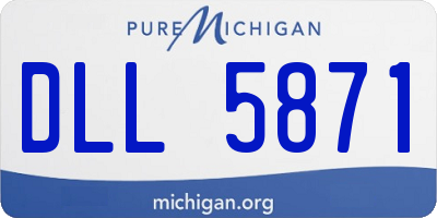 MI license plate DLL5871