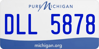 MI license plate DLL5878