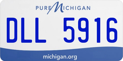 MI license plate DLL5916