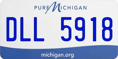 MI license plate DLL5918