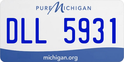 MI license plate DLL5931