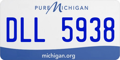 MI license plate DLL5938