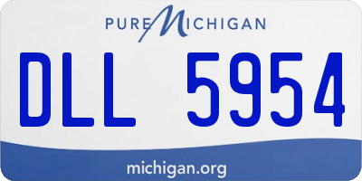 MI license plate DLL5954