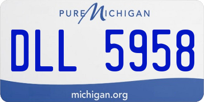 MI license plate DLL5958