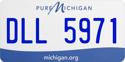 MI license plate DLL5971