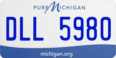 MI license plate DLL5980