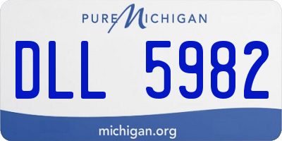 MI license plate DLL5982