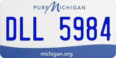 MI license plate DLL5984