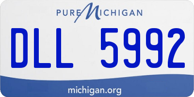 MI license plate DLL5992