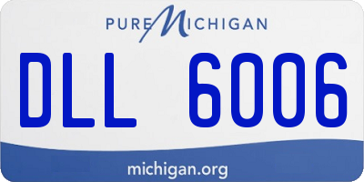 MI license plate DLL6006