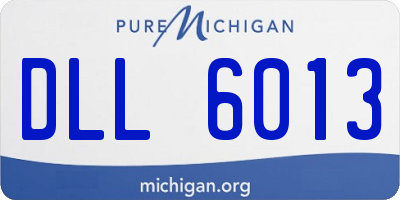 MI license plate DLL6013
