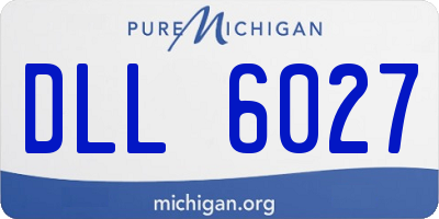 MI license plate DLL6027