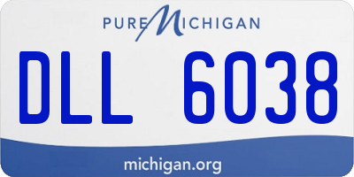 MI license plate DLL6038