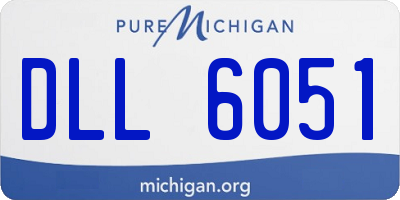 MI license plate DLL6051