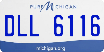 MI license plate DLL6116