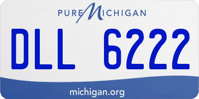 MI license plate DLL6222