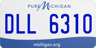 MI license plate DLL6310