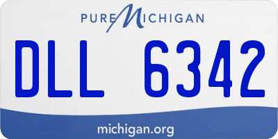 MI license plate DLL6342