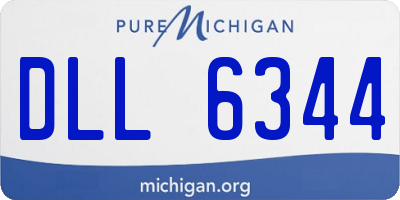 MI license plate DLL6344