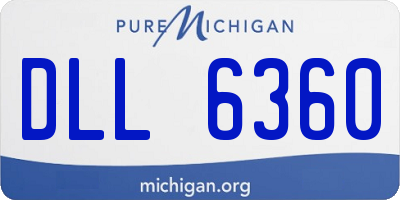 MI license plate DLL6360
