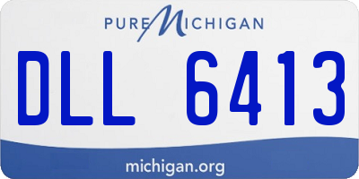 MI license plate DLL6413
