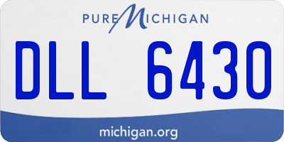 MI license plate DLL6430