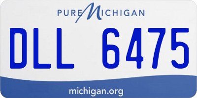 MI license plate DLL6475