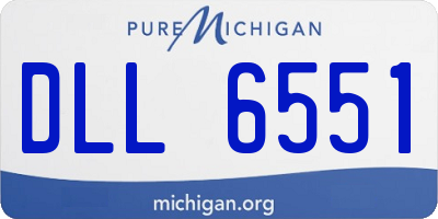 MI license plate DLL6551