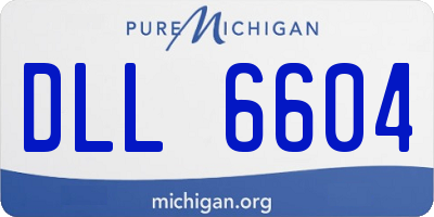 MI license plate DLL6604