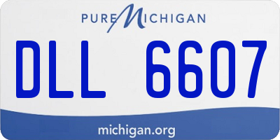 MI license plate DLL6607