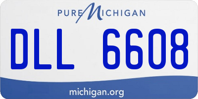 MI license plate DLL6608