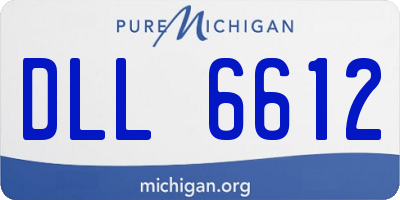 MI license plate DLL6612