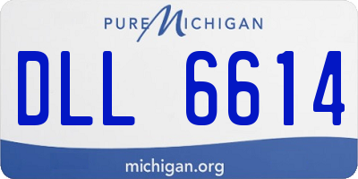 MI license plate DLL6614