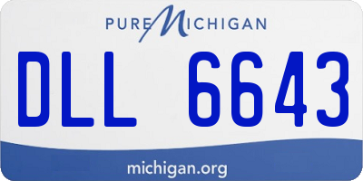 MI license plate DLL6643