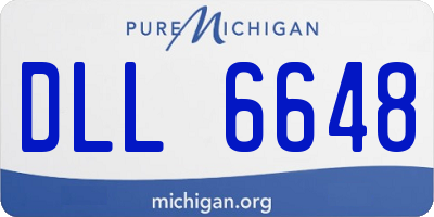 MI license plate DLL6648