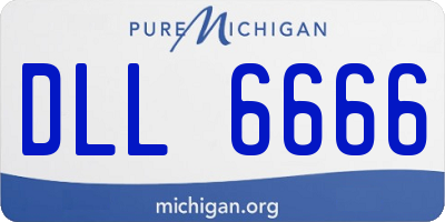 MI license plate DLL6666