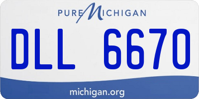 MI license plate DLL6670