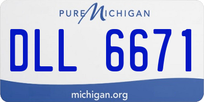 MI license plate DLL6671
