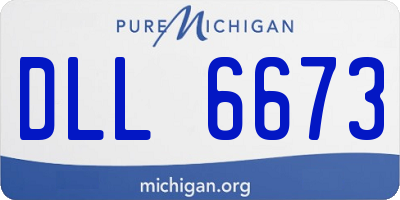 MI license plate DLL6673