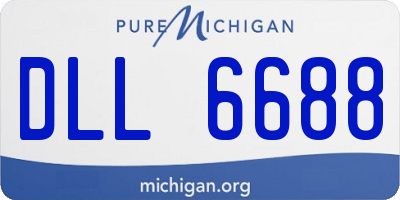 MI license plate DLL6688