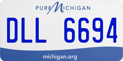 MI license plate DLL6694