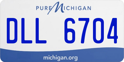 MI license plate DLL6704
