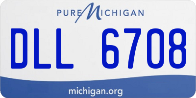 MI license plate DLL6708
