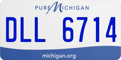 MI license plate DLL6714