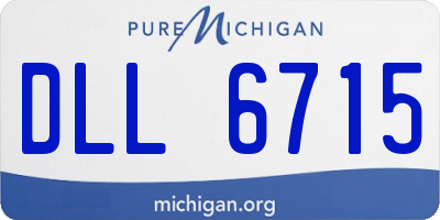 MI license plate DLL6715